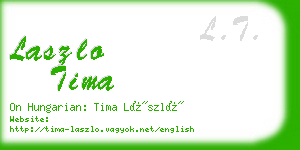 laszlo tima business card